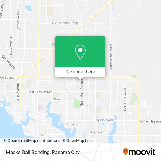 Macks Bail Bonding map