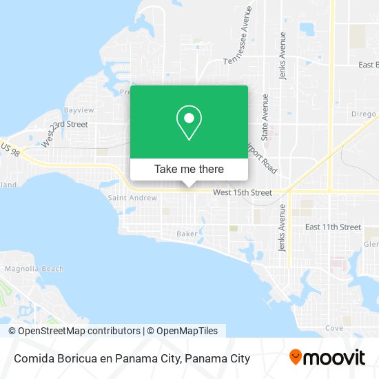 Mapa de Comida Boricua en Panama City