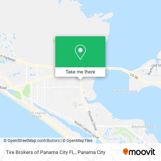 Tire Brokers of Panama City FL. map