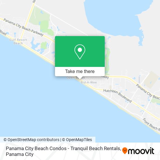 Mapa de Panama City Beach Condos - Tranquil Beach Rentals