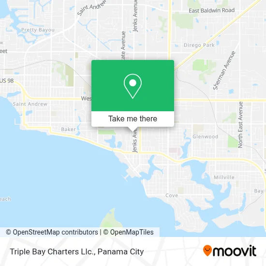 Triple Bay Charters Llc. map