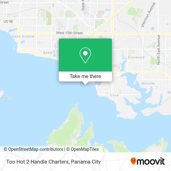 Too Hot 2 Handle Charters map
