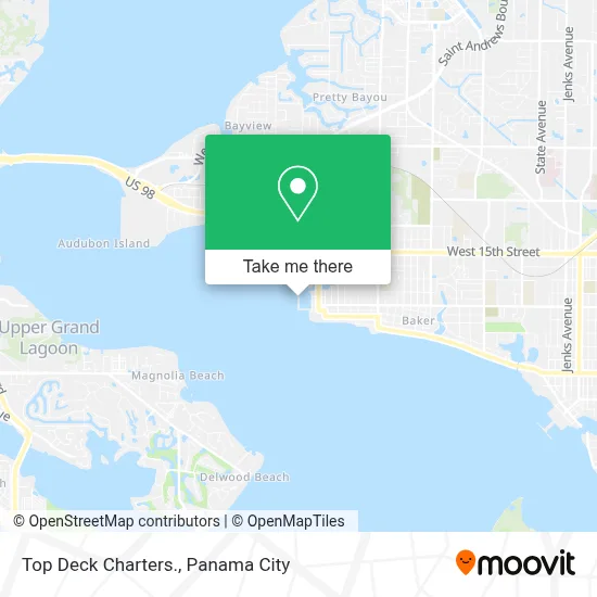 Top Deck Charters. map