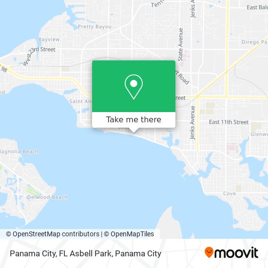 Panama City, FL Asbell Park map