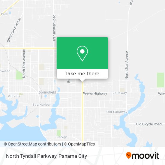 North Tyndall Parkway map