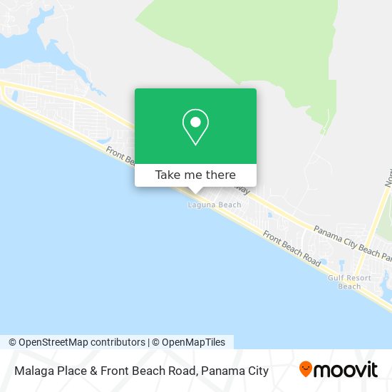 Malaga Place & Front Beach Road map