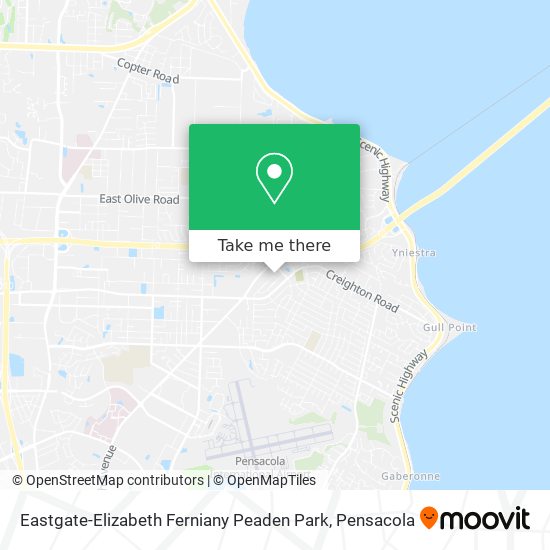 Eastgate-Elizabeth Ferniany Peaden Park map