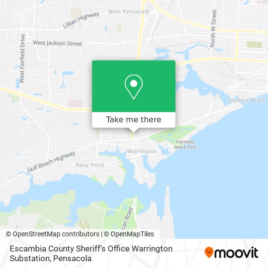 Escambia County Sheriff's Office Warrington Substation map