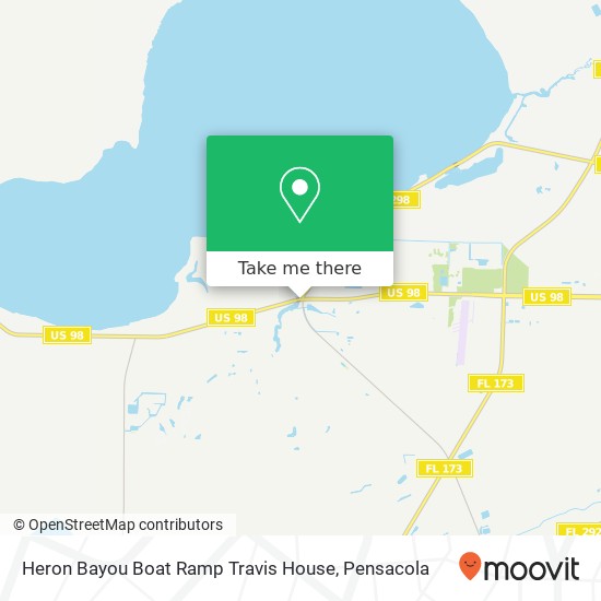 Mapa de Heron Bayou Boat Ramp Travis House