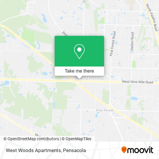 West Woods Apartments map