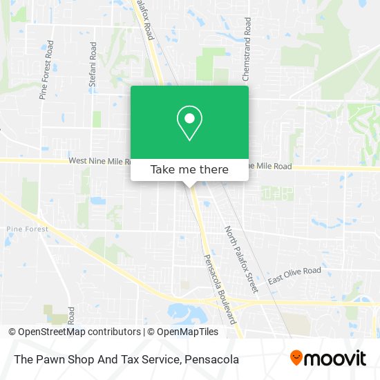 The Pawn Shop And Tax Service map