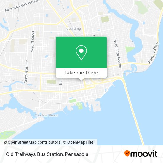 How to get to Old Trailways Bus Station in Pensacola by bus?