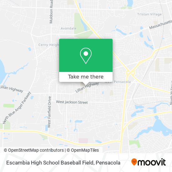 Escambia High School Baseball Field map