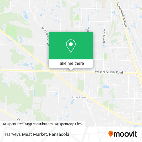 Mapa de Harveys Meat Market