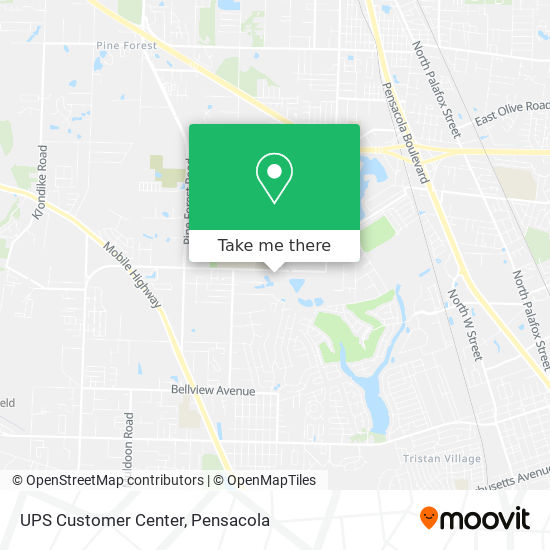 Mapa de UPS Customer Center