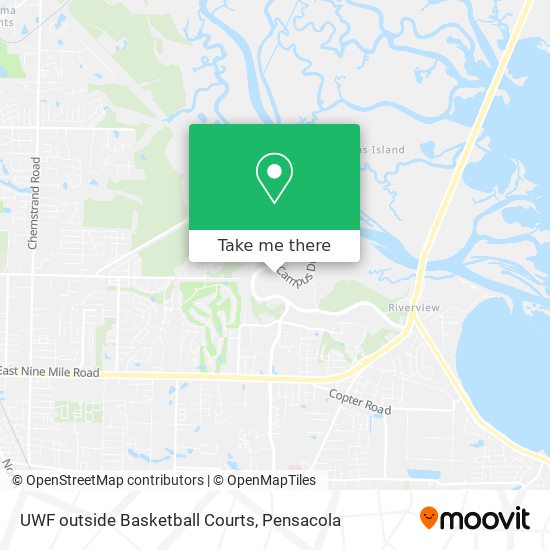 Mapa de UWF outside Basketball Courts