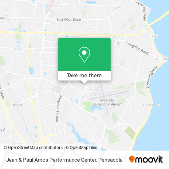 Jean & Paul Amos Performance Center map