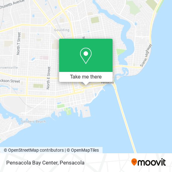 Pensacola Bay Center map