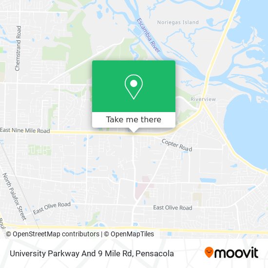 Mapa de University Parkway And 9 Mile Rd