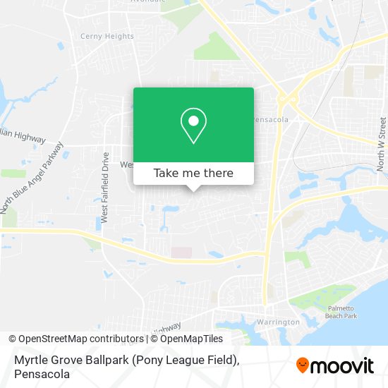 Mapa de Myrtle Grove Ballpark (Pony League Field)