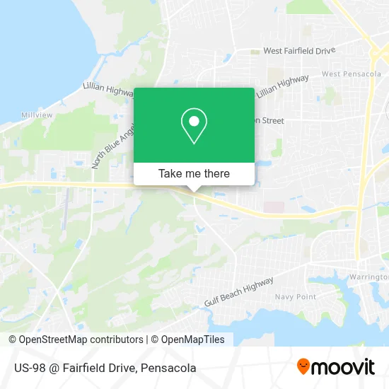 US-98 @ Fairfield Drive map