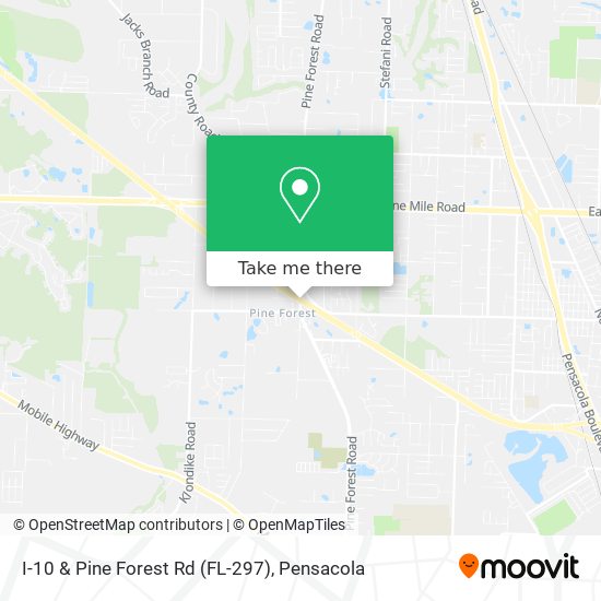 I-10 & Pine Forest Rd (FL-297) map