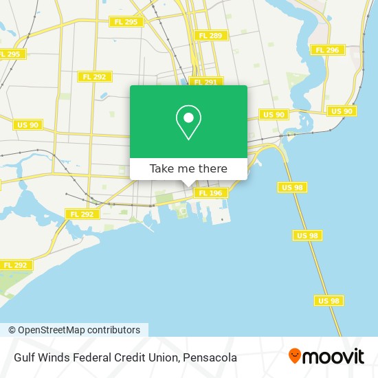 Gulf Winds Federal Credit Union map