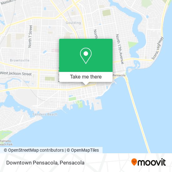 Downtown Pensacola map