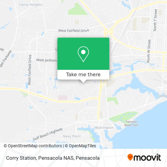 Corry Station, Pensacola NAS map