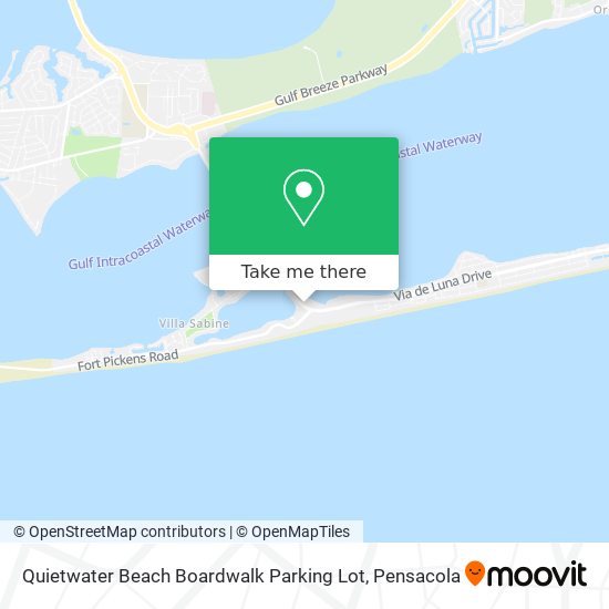 Quietwater Beach Boardwalk Parking Lot map