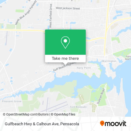 Gulfbeach Hwy & Calhoun Ave map