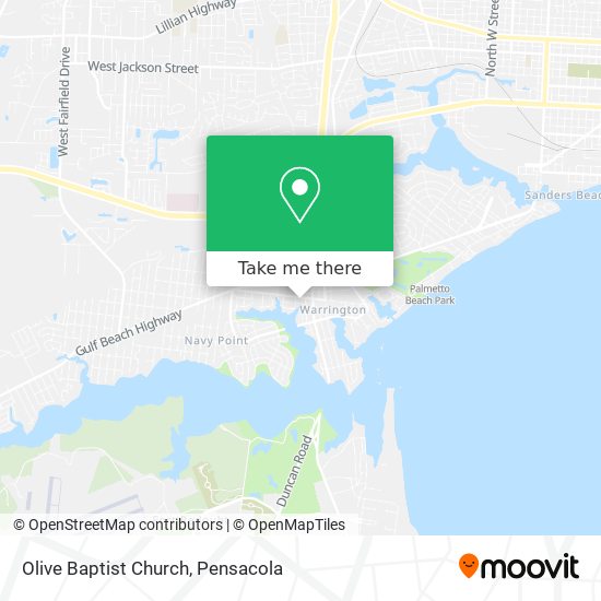 Olive Baptist Church map