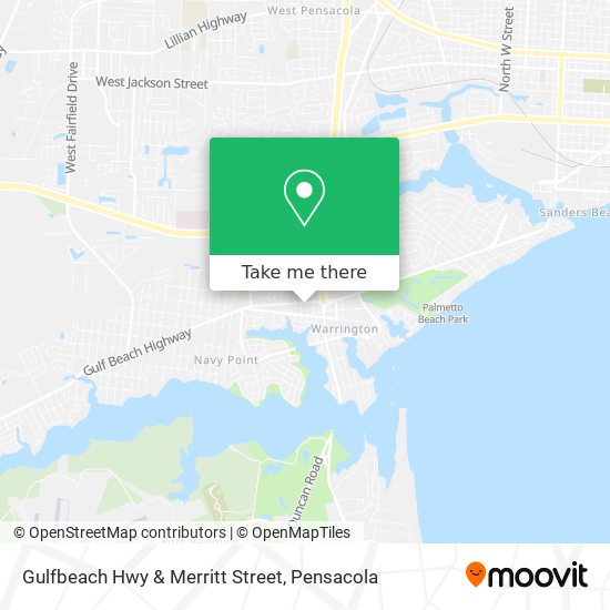 Gulfbeach Hwy & Merritt Street map
