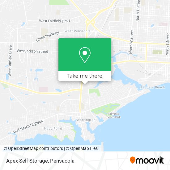 Apex Self Storage map