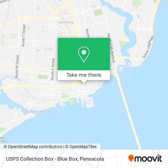 Mapa de USPS Collection Box - Blue Box