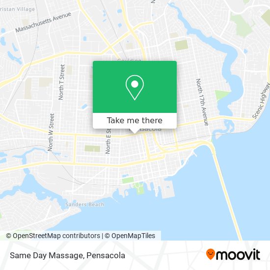 Same Day Massage map