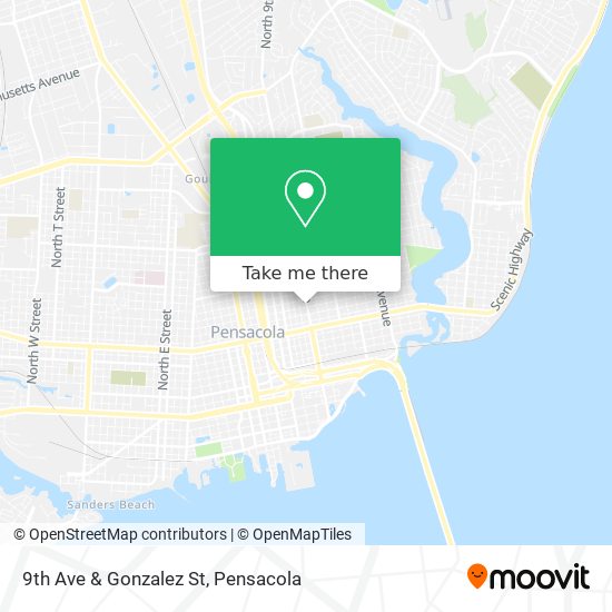 Mapa de 9th Ave & Gonzalez St