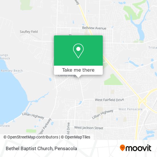 Bethel Baptist Church map