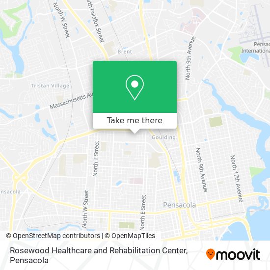 Rosewood Healthcare and Rehabilitation Center map