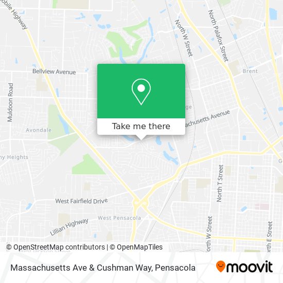 Massachusetts Ave & Cushman Way map