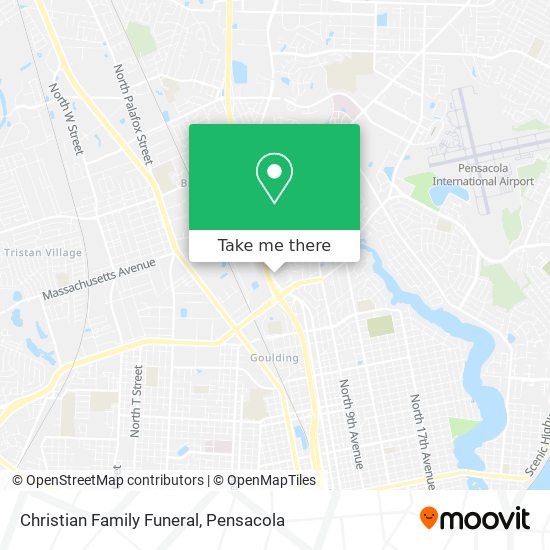 Christian Family Funeral map