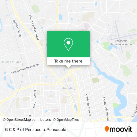 G C & P of Pensacola map