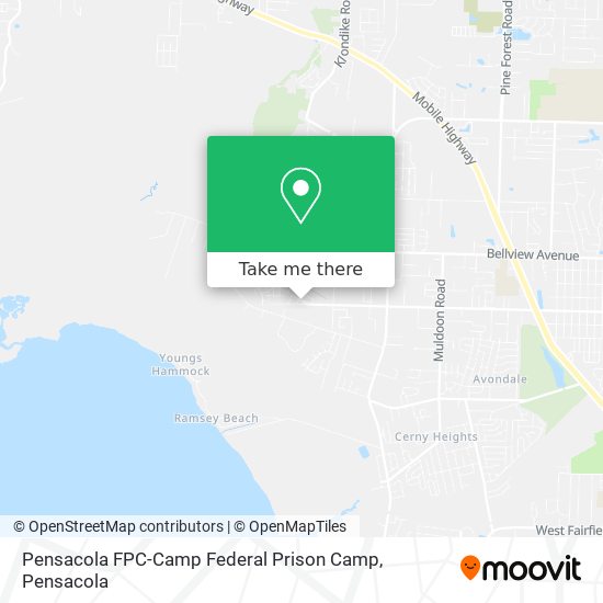 Pensacola FPC-Camp Federal Prison Camp map