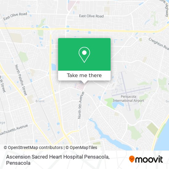 Ascension Sacred Heart Hospital Pensacola map