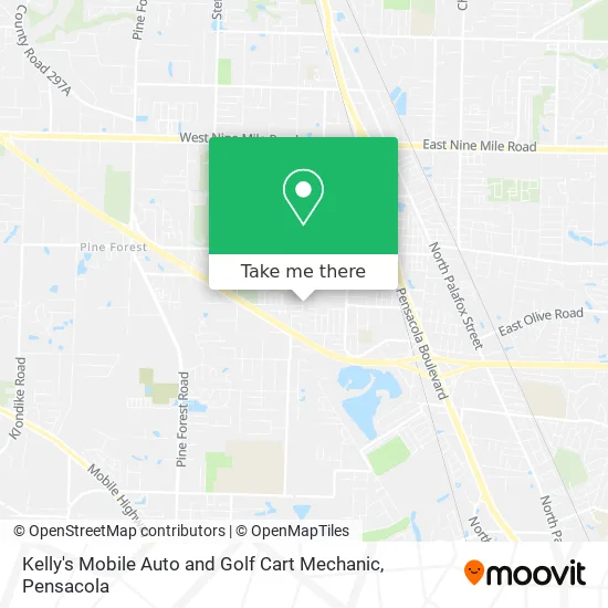 Mapa de Kelly's Mobile Auto and Golf Cart Mechanic