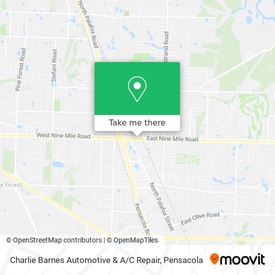 Charlie Barnes Automotive & A / C Repair map