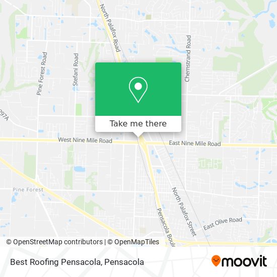 Best Roofing Pensacola map