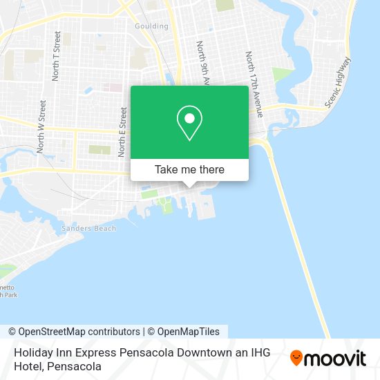 Holiday Inn Express Pensacola Downtown an IHG Hotel map