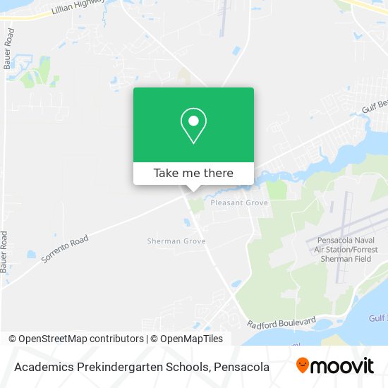 Mapa de Academics Prekindergarten Schools
