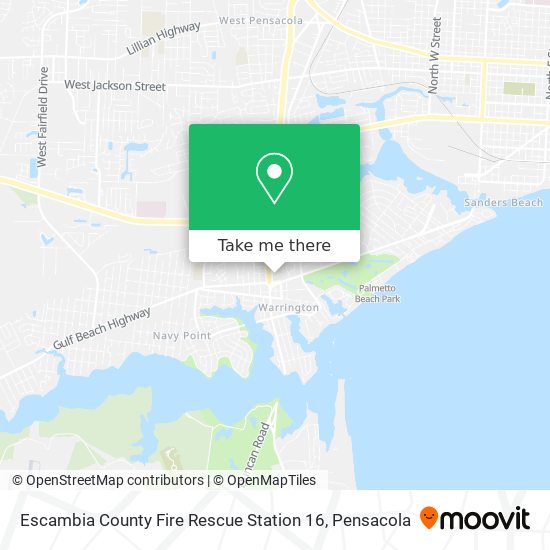 Escambia County Fire Rescue Station 16 map